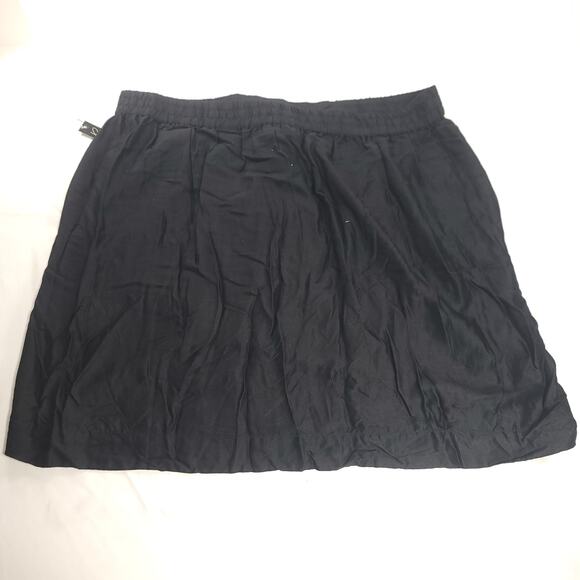 French Laundry Casual Drawstring Midi Skirt Adult Womens Size 2X Black - Picture 4 of 9